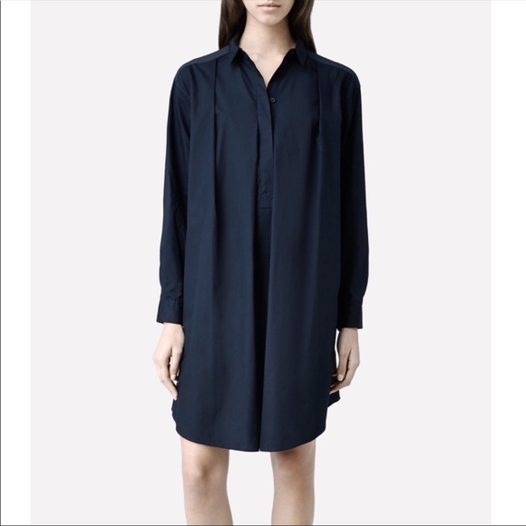 All Saints Dresses & Skirts - All Saints Lana shirt dark navy black dress Sz 6